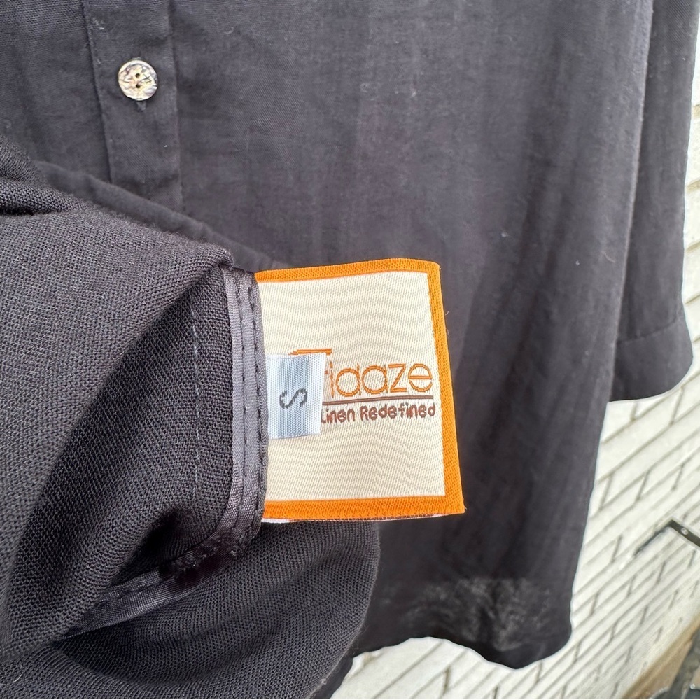 Fridaze Linen Redefined Short Tuxedo Linen Shirt … - image 8